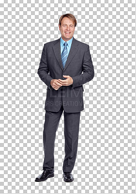 Buy stock photo Senior, corporate and portrait of business man on isolated, png and transparent background. Management, professional ceo and happy male entrepreneur with confidence, success mindset and leadership