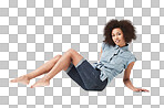 An attractive ethnic woman dressed in casual clothing isolated on a png background