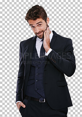 Studio shot of a well-dressed man against isolated on a png background