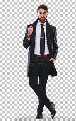 Studio shot of a handsome and well-dressed young man isolated on a png background
