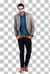 A handsome man posing isolated on a png background