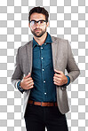 A handsome man posing isolated on a png background