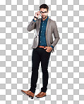 A handsome man posing isolated on a png background