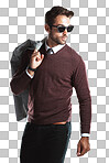 A handsome man posing isolated on a png background