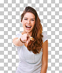 PNG of a Cropped shot of an attractive young woman 