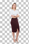 PNG Studio shot of a happy young businesswoman posing 