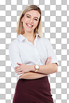 PNG of Studio shot of a happy young businesswoman posing