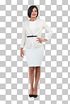 PNG Studio shot of a confident young businesswoman posing 