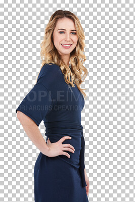 Buy stock photo PNG Studio shot of a confident young woman posing 