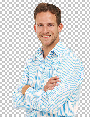 Buy stock photo PNG of Studio portrait of a confident young businessman posing 