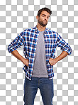 PNG Shot of a handsome young man posing in the studio 