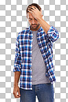 PNG Studio shot of a handsome man in discomfort 