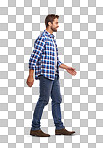 PNG Full length studio shot of a man walking 