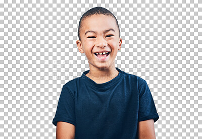 Buy stock photo Studio shot of a cute little boy posing against a grey background