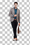 A handsome man posing isolated on a png background