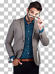 A handsome man posing isolated on a png background