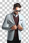 A handsome man posing isolated on a png background