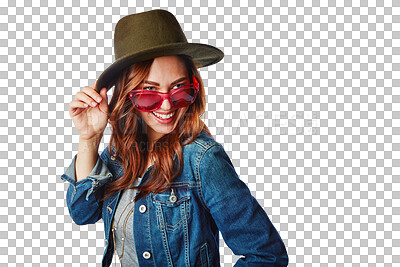 Fashion beautiful young woman model hipster in fashionable black casual  clothes with a cap in a