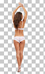 Studio shot of a gorgeous young woman posing in sexy lingerie isolated on a png background