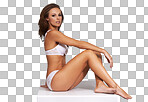 Studio shot of a gorgeous young woman posing in sexy lingerie isolated on a png background