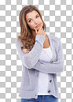 Cropped shot of a gorgeous young woman isolated on a png background