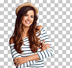 Studio shot of a beautiful young woman smiling isolated on a png background