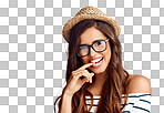 Studio shot of a beautiful young woman smiling against isolated on a png background