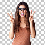 Studio shot of beautiful young woman posing isolated on a png background