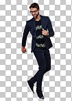 Studio shot of a stylishly dressed young man isolated on a png background