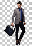 Studio shot of a stylishly dressed young man isolated on a png background