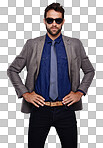 Studio shot of a stylishly dressed young man isolated on a png background