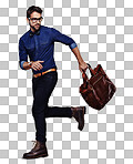 Studio shot of a stylishly dressed young man isolated on a png background