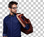 Studio shot of a stylishly dressed young man isolated on a png background