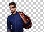 Studio shot of a stylishly dressed young man isolated on a png background