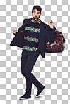 Studio shot of a stylishly dressed young man isolated on a png background