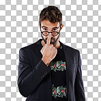 Studio shot of a stylishly dressed young man isolated on a png background