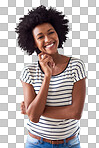 Studio portrait of an attractive and happy young woman posing isolated on a png background