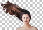 Studio portrait of a beautiful young woman posing isolated on a png background