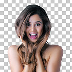 Studio shot of a beautiful young woman posing isolated on a png background