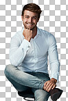 Studio portrait of a handsome young man posing isolated on a png background