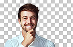 Studio shot of a handsome young man posing isolated on a png background