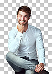 Studio shot of a handsome young man posing isolated on a png background