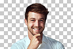 Studio portrait of a handsome young man posing isolated on a png background