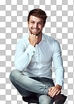 Studio portrait of a handsome young man posing isolated on a png background