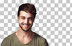 Studio portrait of a handsome young man posing isolated on a png background