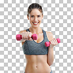 Studio shot of a fit young woman in sportswear isolated on a png background