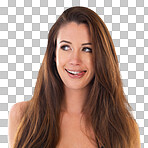 Studio shot of a young woman isolated on a png background