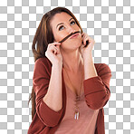 Studio shot of a young woman isolated on a png background