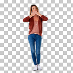 Studio shot of a young woman isolated on a png background