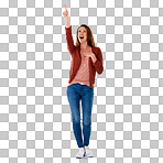 Studio shot of a young woman isolated on a png background